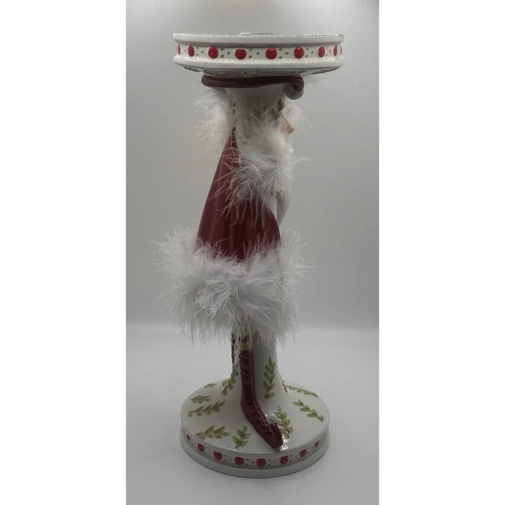 Department 56 Christmas Krinkles Peeking Santa Candlestick Patience Brewster 10